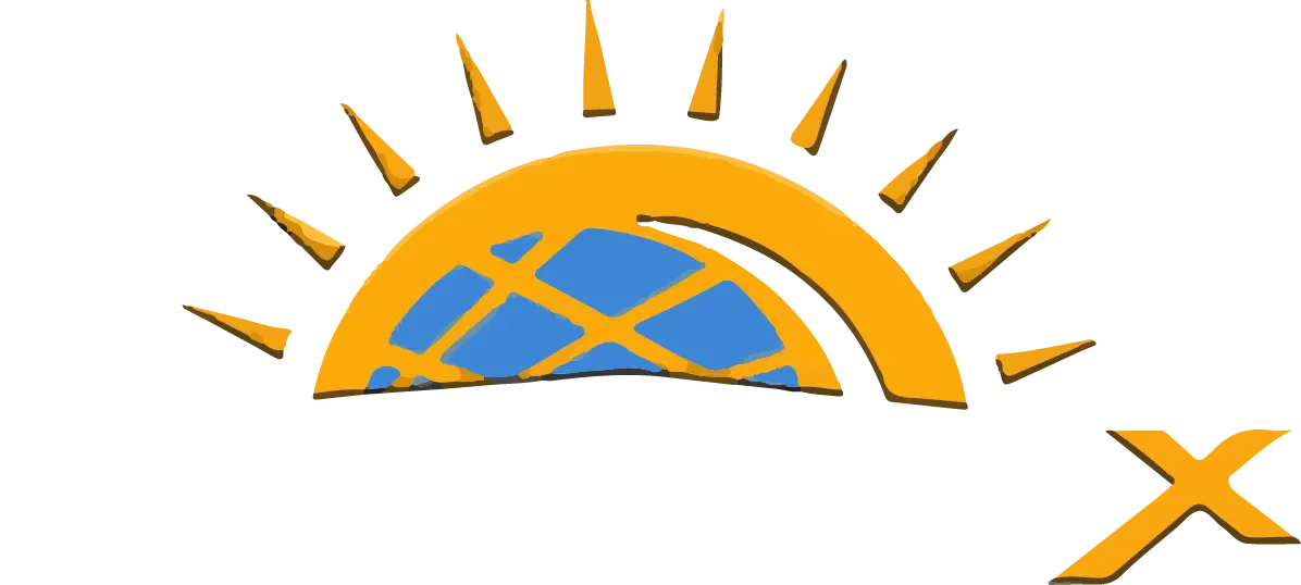 SolarX Logo mit weißer Schrift