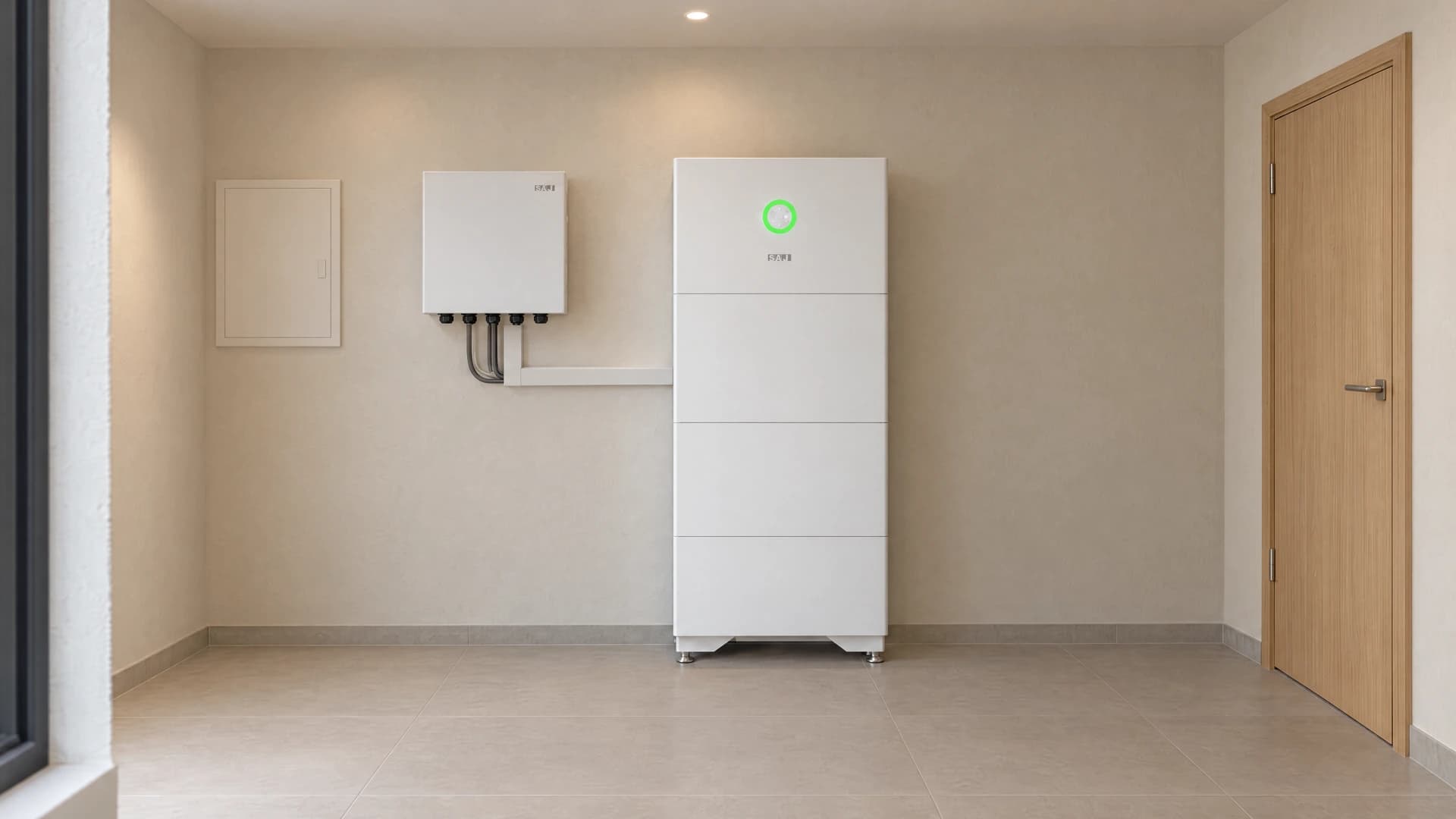 SAJ Speicher im Technikraum des SolarX Energiehauses Speicher für Ihre Photovoltaikanlage