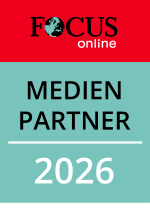FOCUS online – Medienpartner-Siegel 2026 FOCUS online Medienpartner 2026
